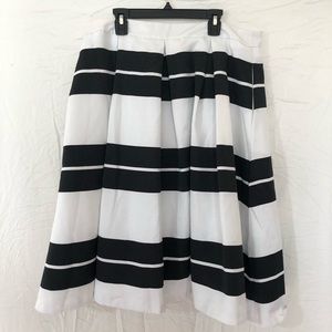 Black and white stripe skirt